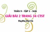 Bài 2 trang 34 Toán 9 tập 1 Chân trời sáng tạo SGK